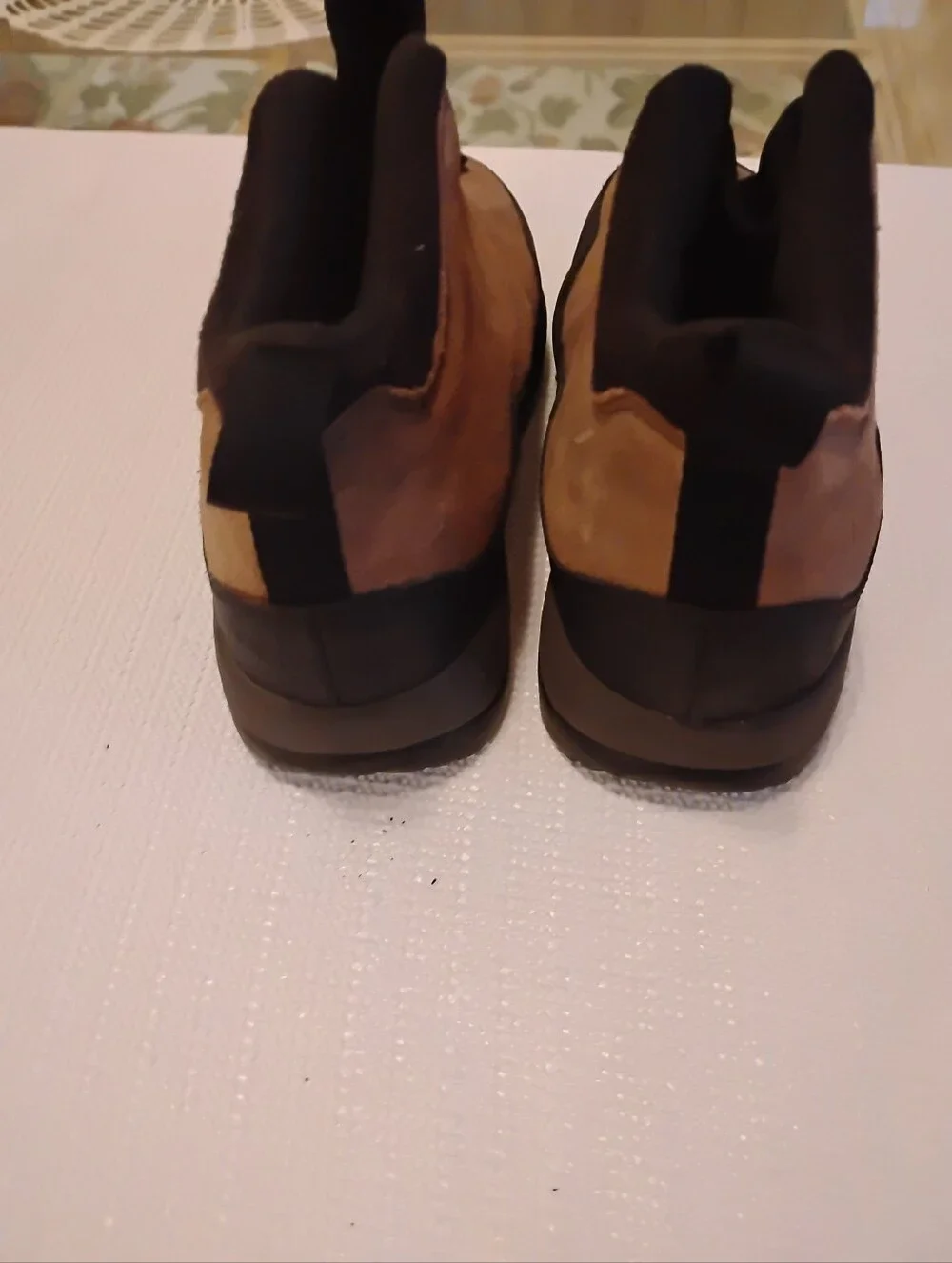 L.L. Bean Brown and Black  Zip-Front Suede Boots Worn Once
